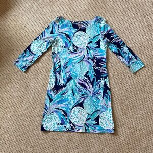 Lilly Pulitzer Hollee Dress in Alotta Colada Pineapple Print - Size Medium